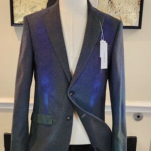 Topman Limited Edition Space dye Boxy Wool Mix Suit.Blazer Size 36/Pants Size 30
